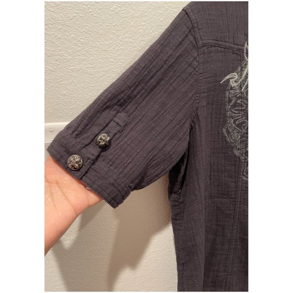 HARLEY DAVIDSON Black Short Sleeve Skull Shirt - Picture 3 of 4